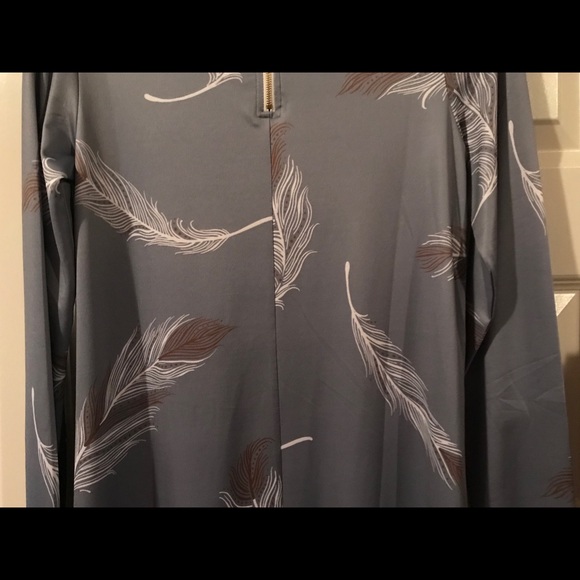 B. Boutique by Evergreen blue with feathers tunic - Picture 13 of 16